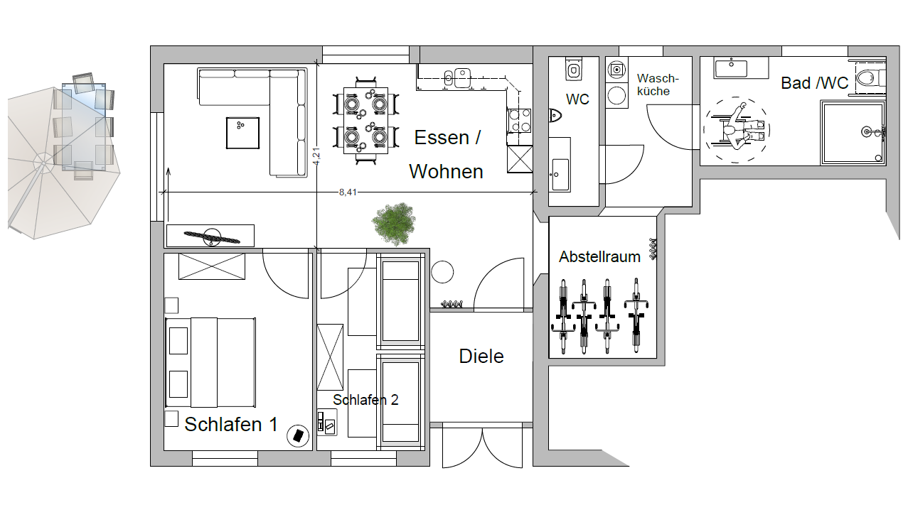 Grundriss Ferienwohnung